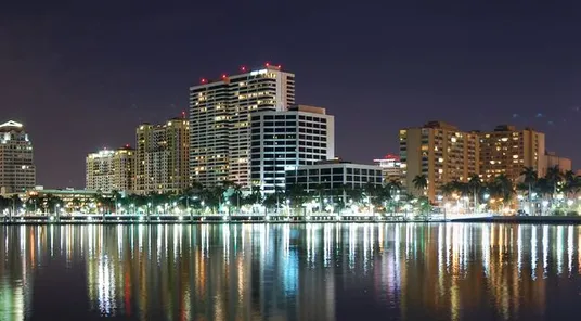 West Palm Beach at night