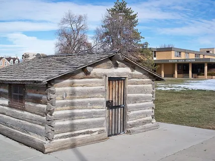 A historic cabin at Payson City Center