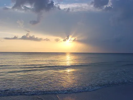 A sunset on the beach!