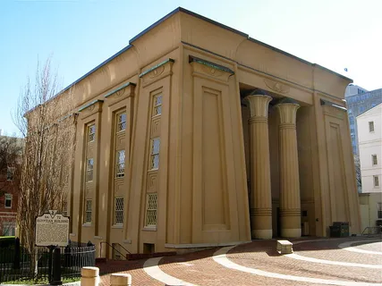 The National Historic Landmark Egyptian Building on the campus of the Medical College of Virginia