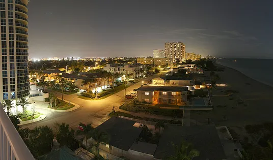 Nearby Pompano Beach in the evening