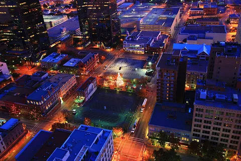 Aerial view of Sundance Square