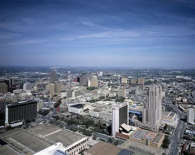 Aerial view of downtown San Antonio