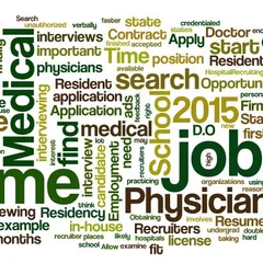 physician job search word cloud