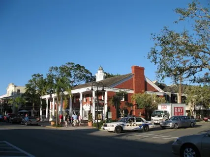 Historic town center of Naples at the intersection of 12th Avenue South and 3rd Street South