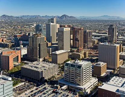 Downtown view of Phoenix looking Northeast