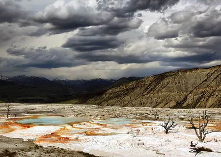 Mammoth Hot Springs at Yellowstone National Park (3 hours from Idaho Falls)