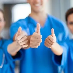 Healthcare Workers Thumbs Up