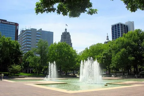 Downtown Fort Wayne from Freimann Square