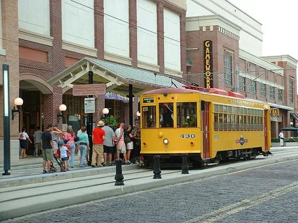 A TECO streetcar in Ybor City.