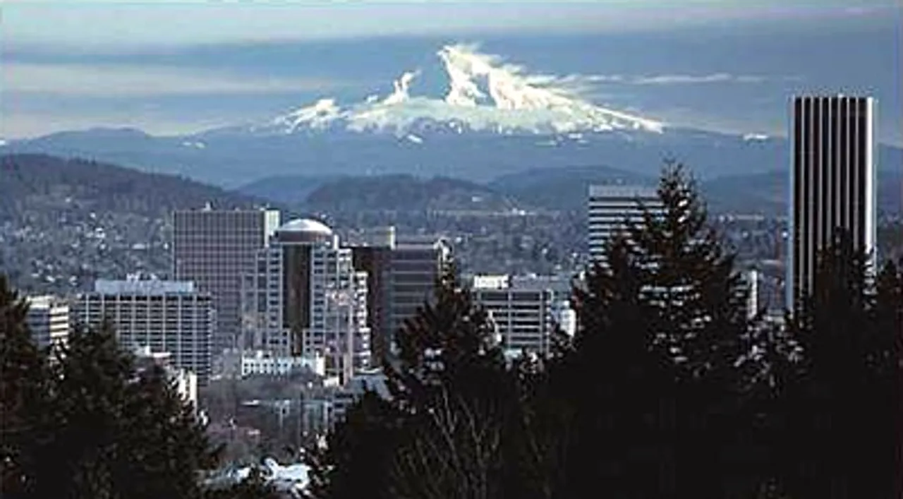 Portland and Mt Hood