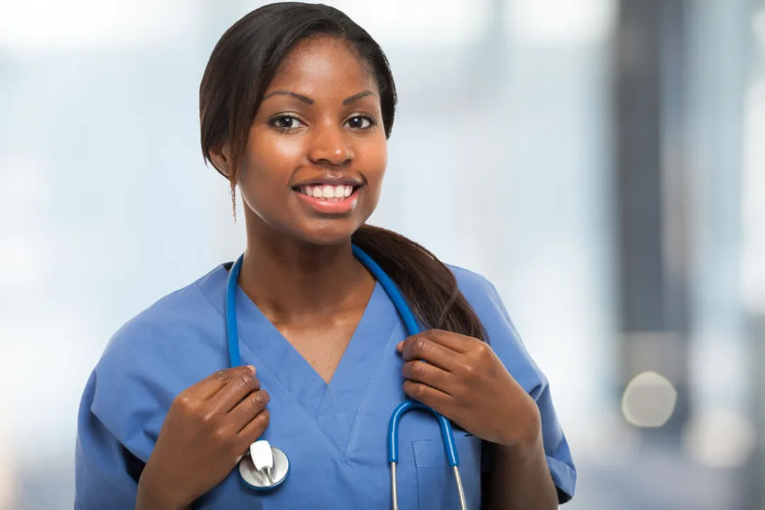 Portrait of a young, smiling nurse