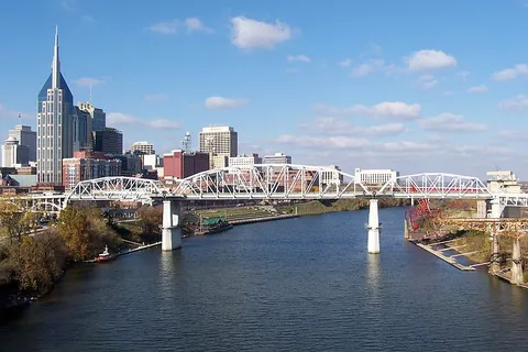 Nashville Skyline from Shelby Street Bridge