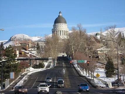 State Street, with the Utah State Capitol in the background