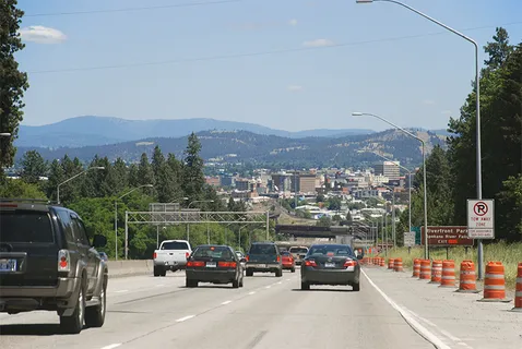 I-90 in to Spokane