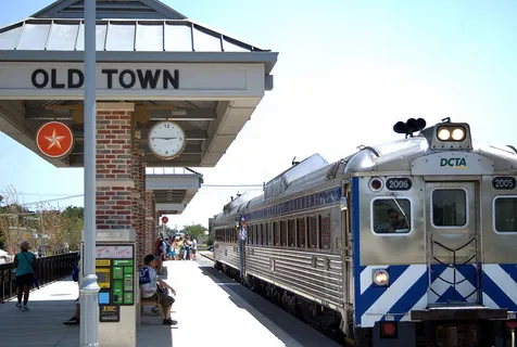 Old Town rail stop in Lewisville