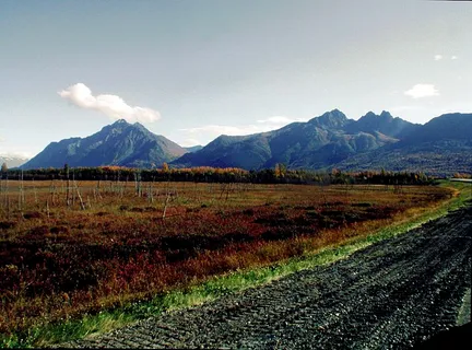 Hay flats in Palmer, Alaska