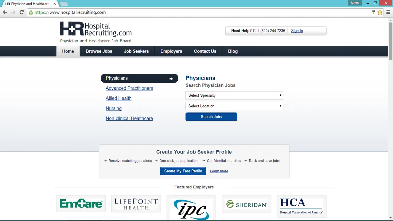 Healthcare Job Board HospitalRecruiting.com