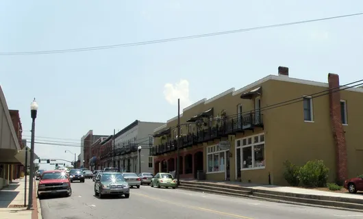 A view down West Main St. in the downtown area