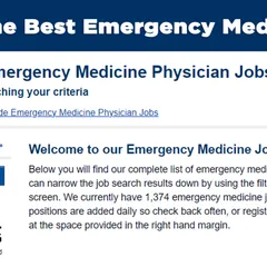 finding the best emergency medicine jobs