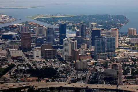 Aerial View of downtown Tampa, Florida