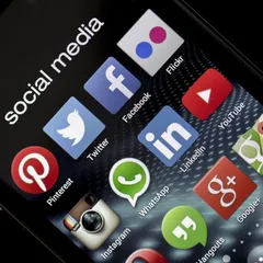 Social Media Icons on Phone